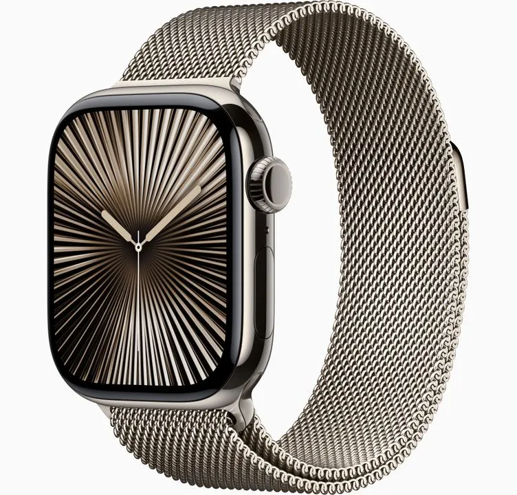 Aqlli soat Apple Watch Series 10, Natural Titanium (s Milanese Loop)