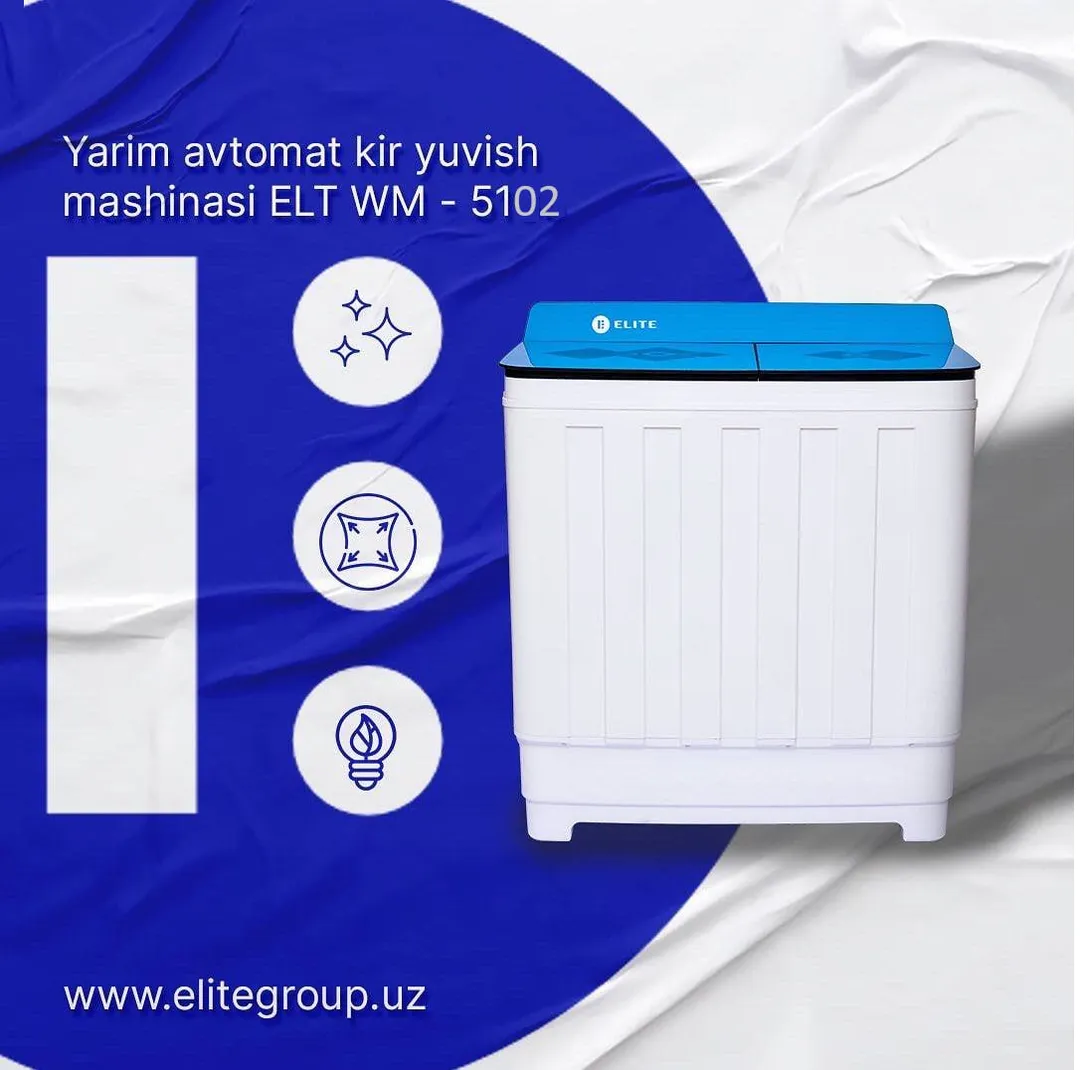 Kir yuvish mashinasi Elite ELT WM - 5102, oq