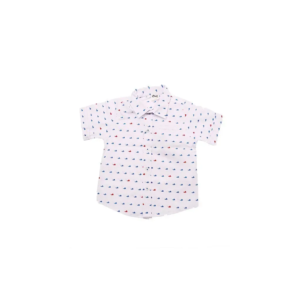 Rubashka Civil 0545 Baby Boy Printed Shirt qizil dlya malchika