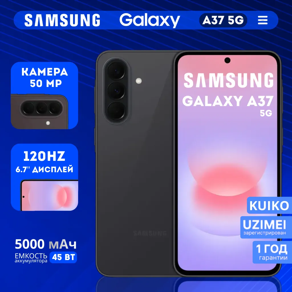 Smartfon Samsung Galaxy A37 5G 8/128 GB, Awesome Charcoal