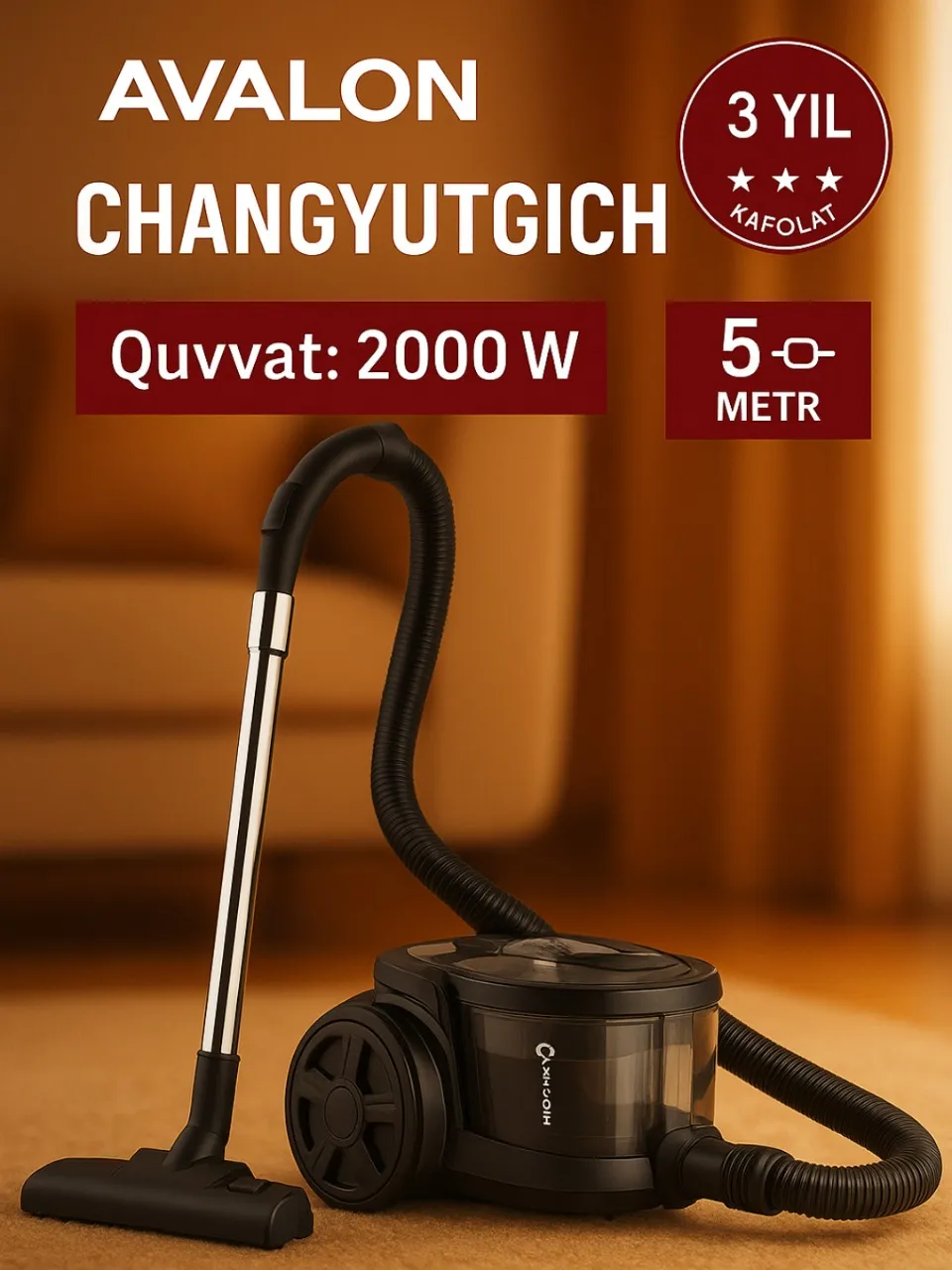 Changyutgich Avalon VCC-2040 B, qora