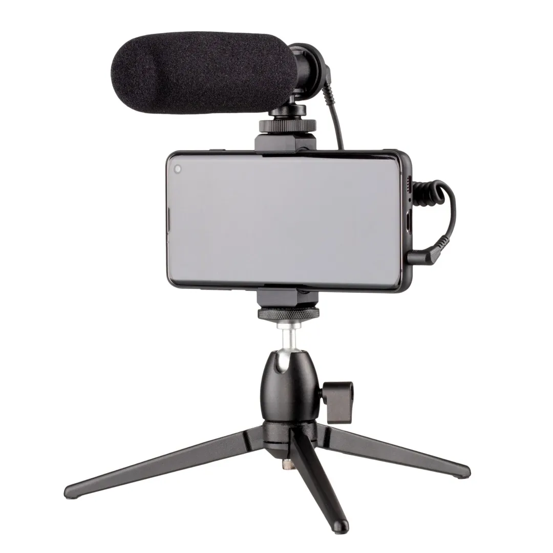 Mikrofon s tripodom dlya mobilnix ustroystv 2E MM011 Vlog KIT, 3.5mm (2E-MM011)