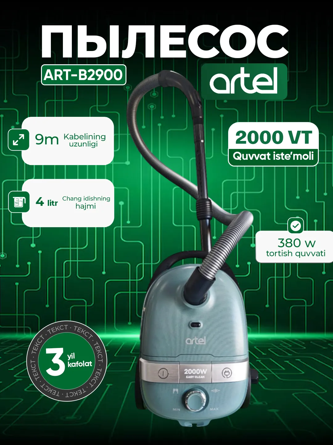Changyutgich Artel B2900, oq