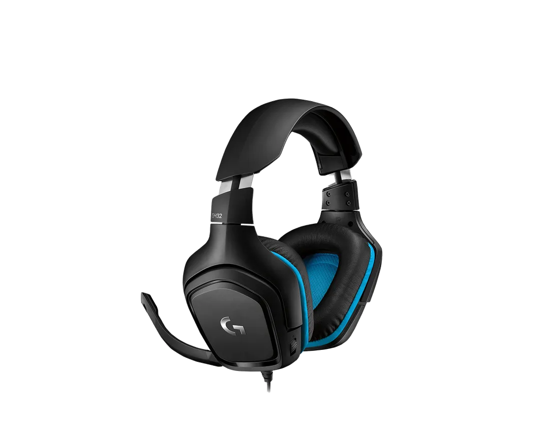 Polnorazmernie quloqchinlar Logitech G432 Wired Gaming Headset 7.1, qora-ko'k