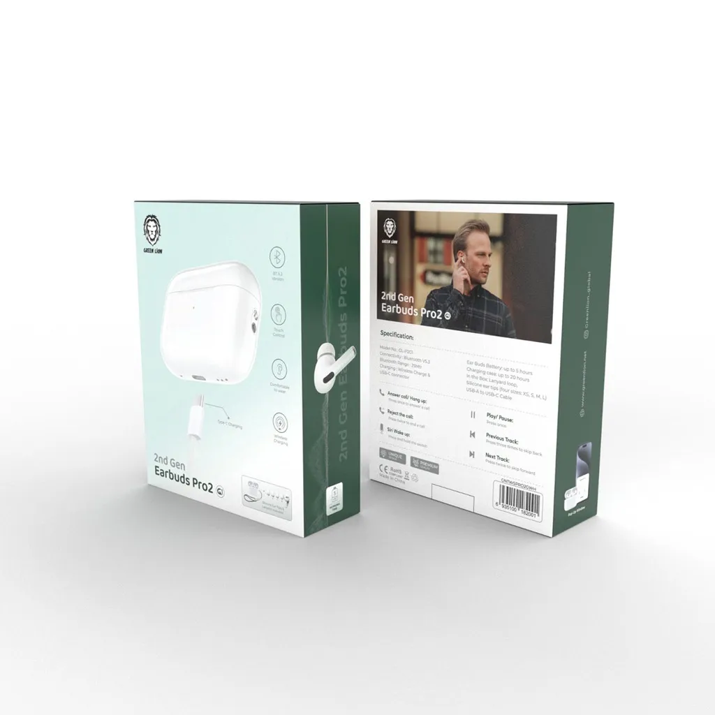 Quloqchinlar True Wireless Green Lion PRO 2 aNC, belie