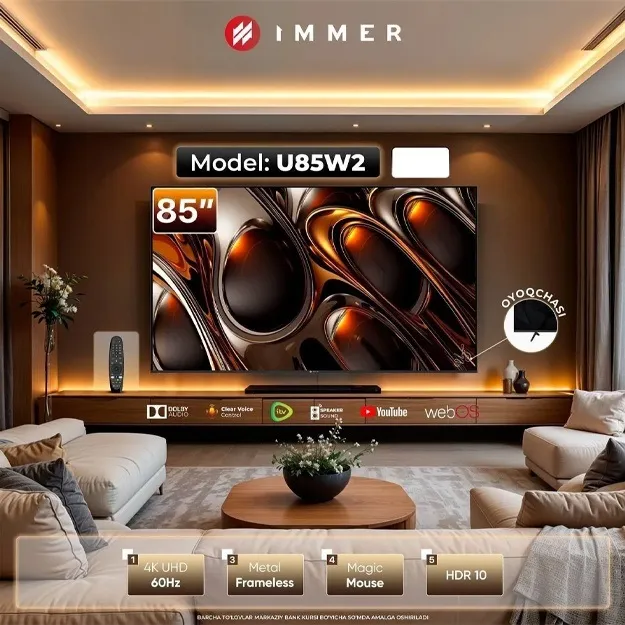 Televizor Immer U85W2, qora