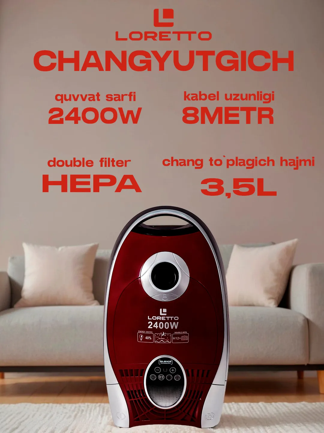Changyutgich Loretto LVC-2405R, bordoviy