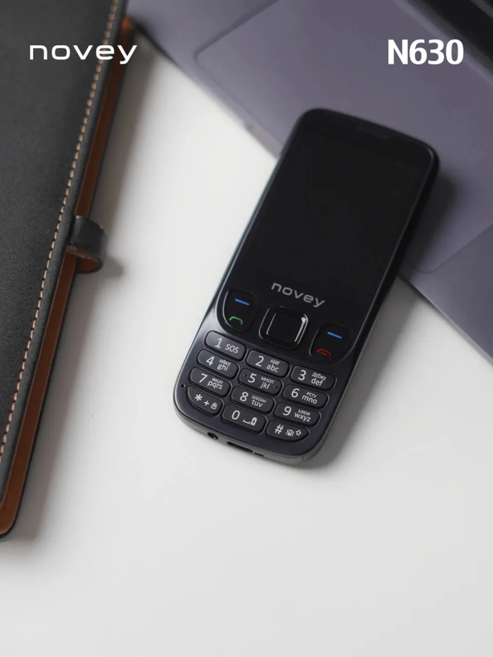 Knopochniy telefon Novey N630, qora