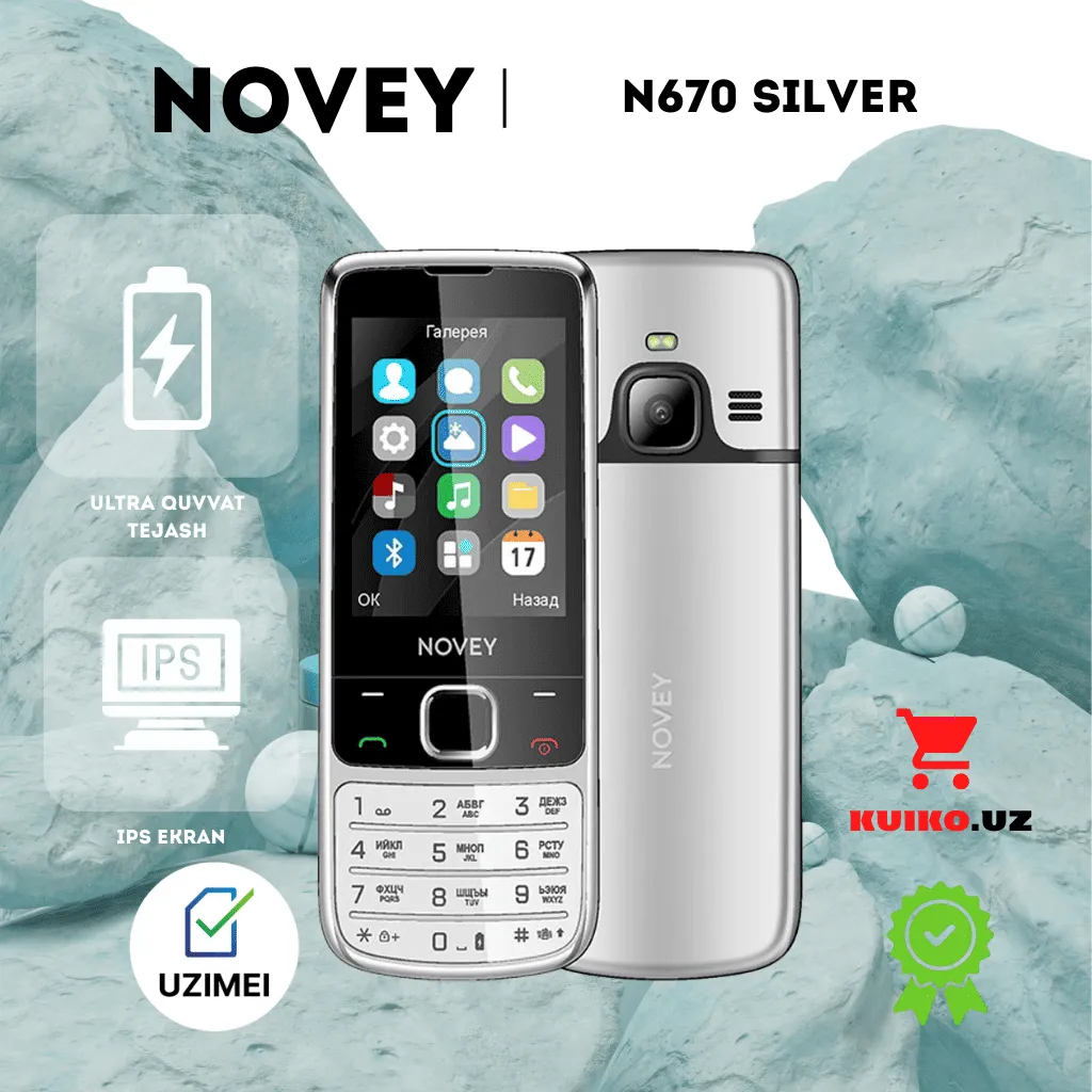 Knopochniy telefon Novey N670, kumushrang