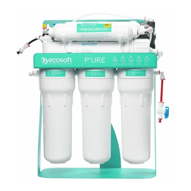 Filtr obratnogo osmosa Ecosoft P'URE AquaCalcium Mint s nasosom na stanine, membrana 75gpd…