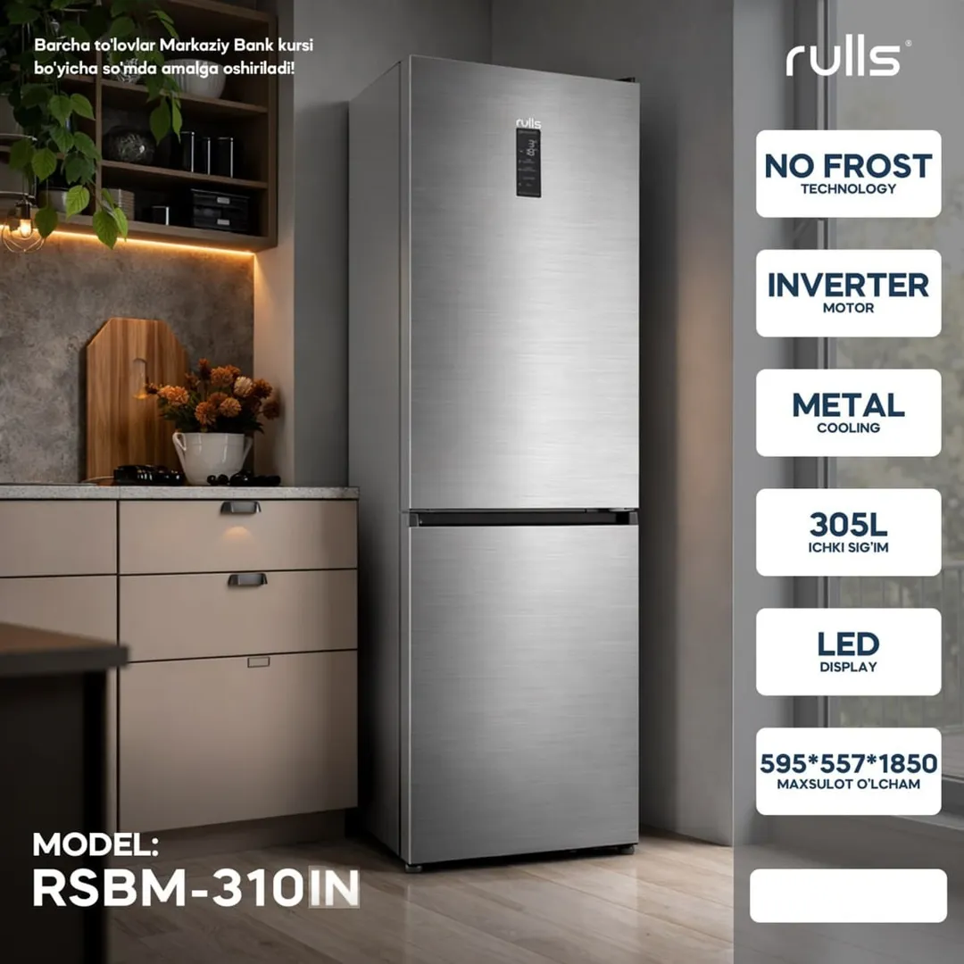 Muzlatgich Rulls RSBM-310IN, inox