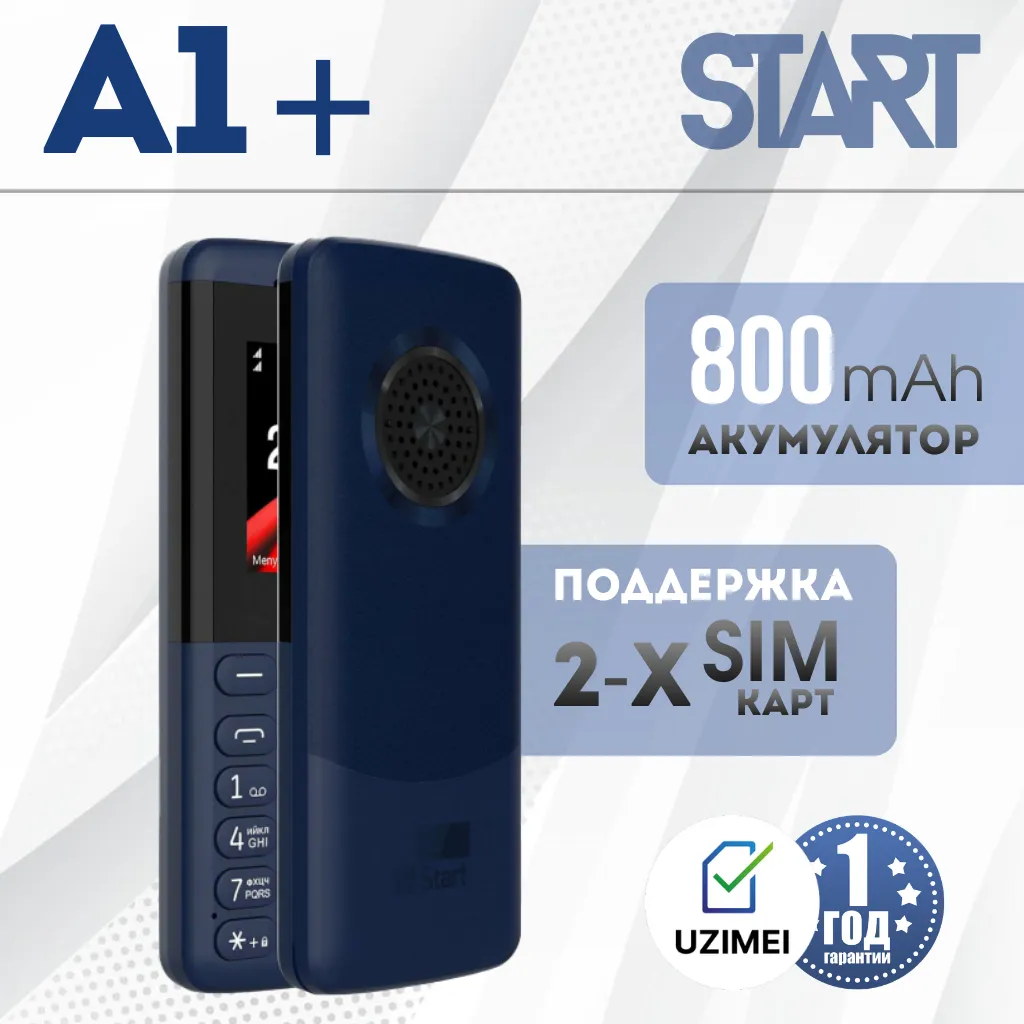 Knopochniy telefon Start A1+, ko'k
