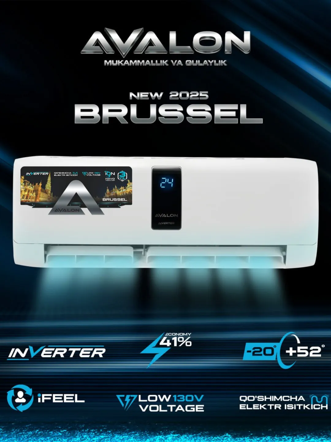 Konditsioner Avalon 09 Brussel inverter, oq