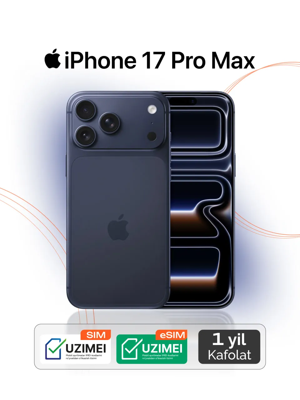 Smartfon Apple iPhone 17 Pro Max 512 GB (nanoSim eSim), Cosmic Orange