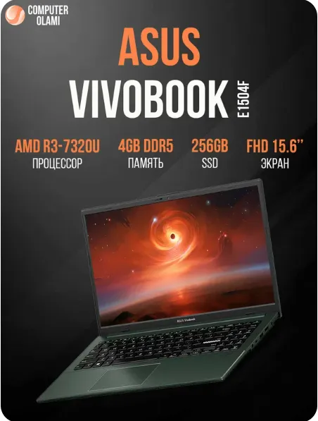 Noutbuk Asus VivoBook L1504F / R3-7320U / 4 GB / SSD 512 GGB / 15.6", kumushrang
