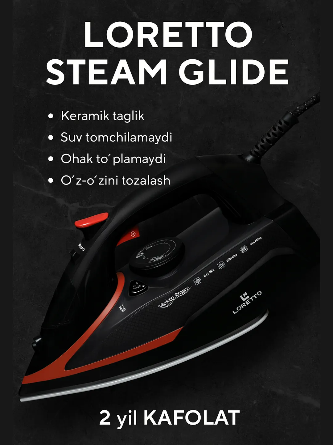 Dazmol Loretto Steam Glide, qora-qizil