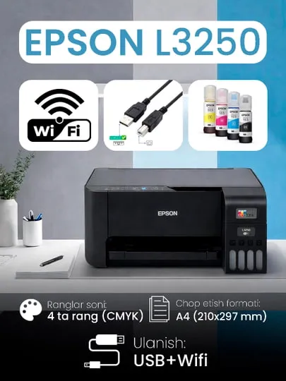 Printer Epson L3250, qora