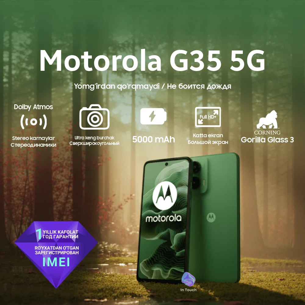 Smartfon Motorola G35 8/256 GB, yashil