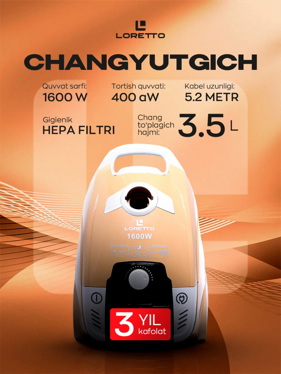Changyutgich Loretto LVC-1602BR, korichneviy