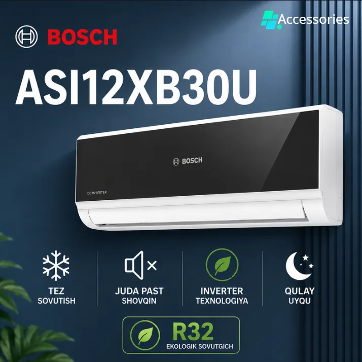 Konditsioner Bosch ASI12XB30U, qora