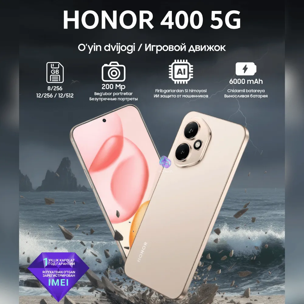 Smartfon Honor 400 5G 12/512 GB, Zolotistiy