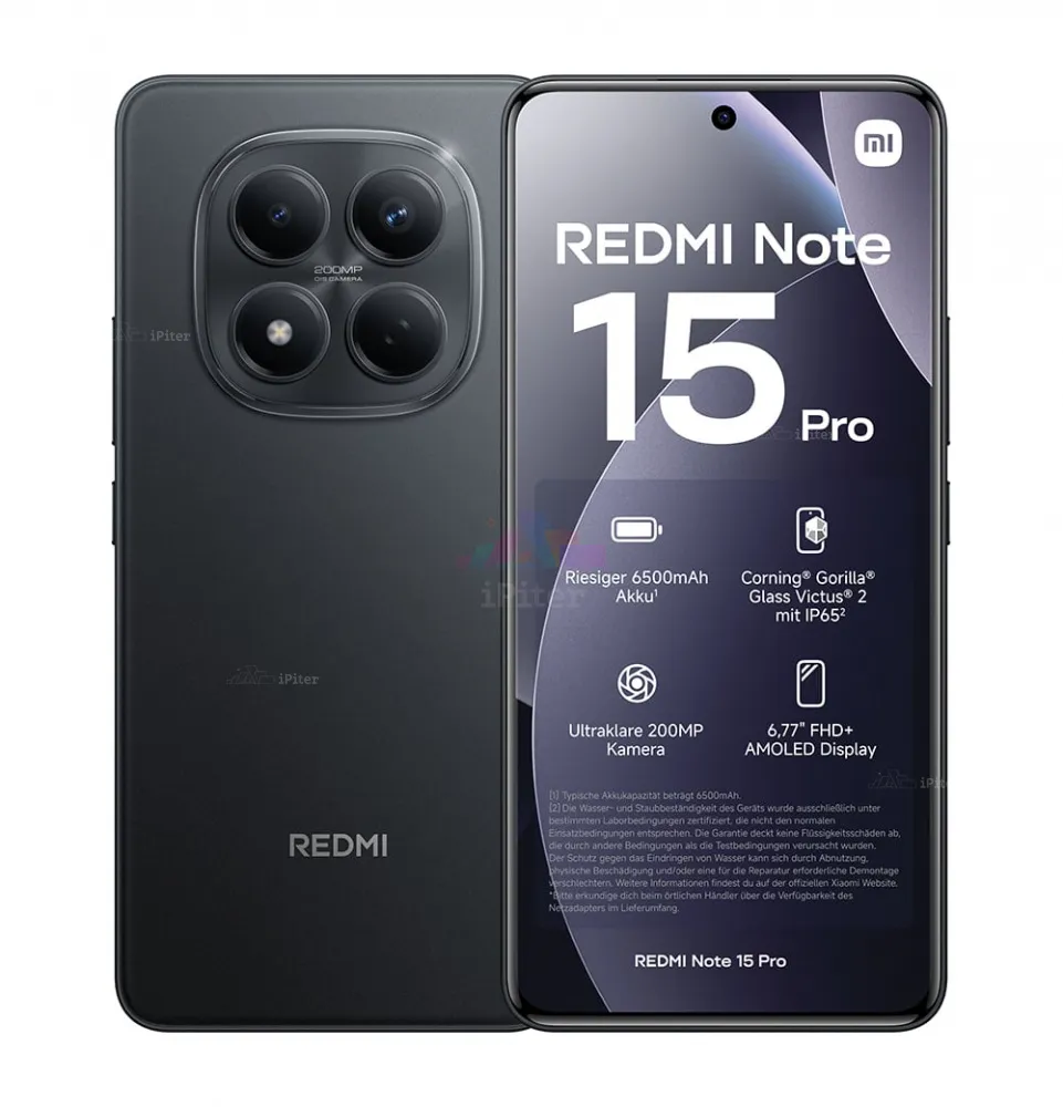 Smartfon Xiaomi Redmi Note 15 Pro 12/512 GB, Midnight Black