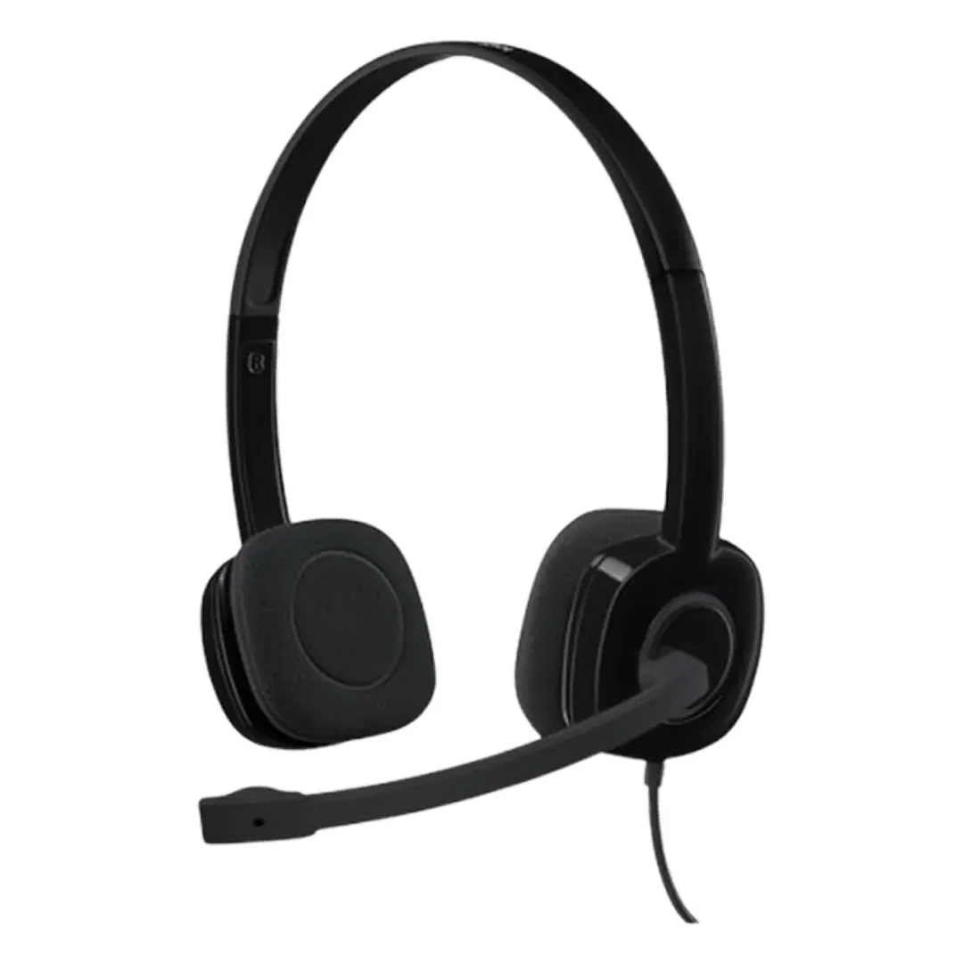 LOGITECH H151 Corded Stereo Headset - BLACK - 3.5 MM Simli quloqchinlari